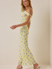 Melany Polka Dot Maxi Dress