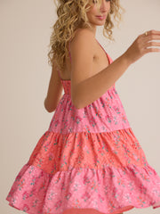 Birdie Floral Tiered Mini Dress