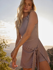 Warm Up Gingham Dress