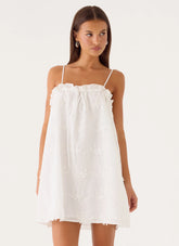 Mianna Cotton Mini Dress - White