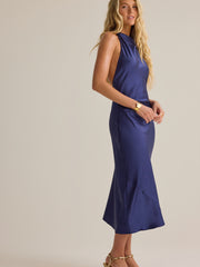 Maggie Satin Midi Dress