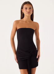 Jiliana Strapless Mini Dress - Black