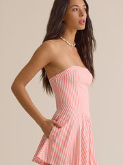 Carlie Strapless Stripe Romper