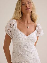 Jordyn Eyelet Mini Dress