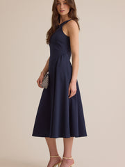 Annaliese Basque Waist Maxi Dress