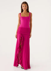 Satellite Maxi Dress - Deep Red