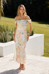 Coloured Canvas Maxi Dress Green