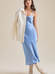 Eva Satin Midi Dress