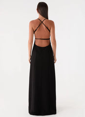 Russian Roulette Maxi Dress - Black