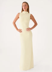 On My Time Maxi Dress - Baby Yellow