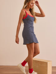 Relay Stripe Ribbed Dress