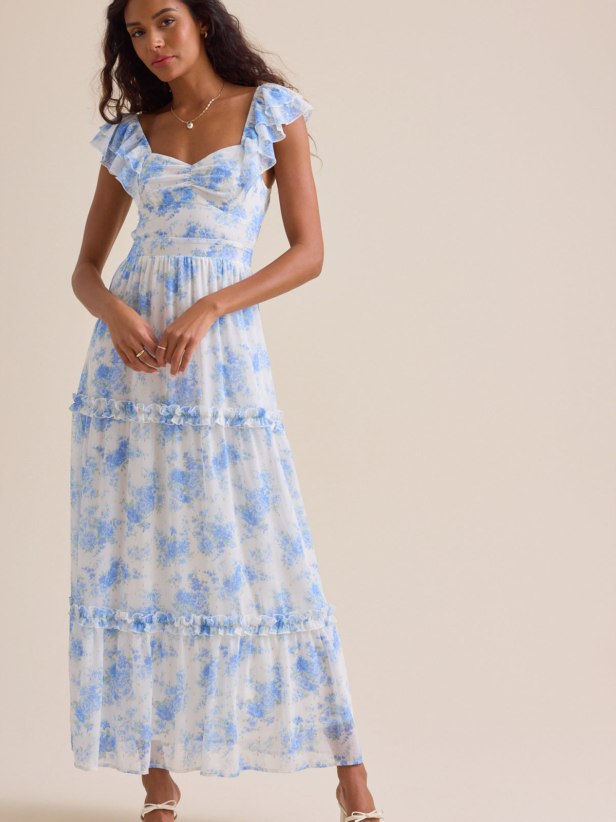 Auburn Floral Maxi Dress