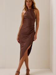 Gaia Satin Maxi Dress