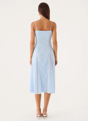 Erynda Midi Dress - Blue