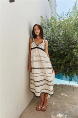 Summer Soirée Midi Dress Natural