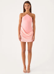 Keanu Cupro Mini Dress - Pink